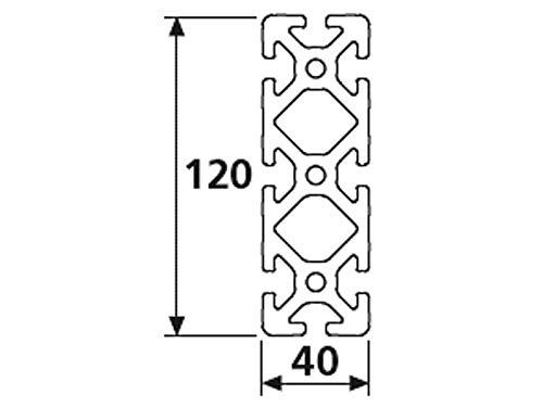 Profilé En Aluminium Noir 40 X 160 L - Type I - Rainure 8 (léger) - Profil En Aluminium 40 X 160 - 430 Mm