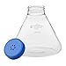 Chemglass CLS-2021-70 Series CLS-2021 Fern Bach Flask Without Baffle, 70 mm Screw Thread, Solid Cap, 2800 mL