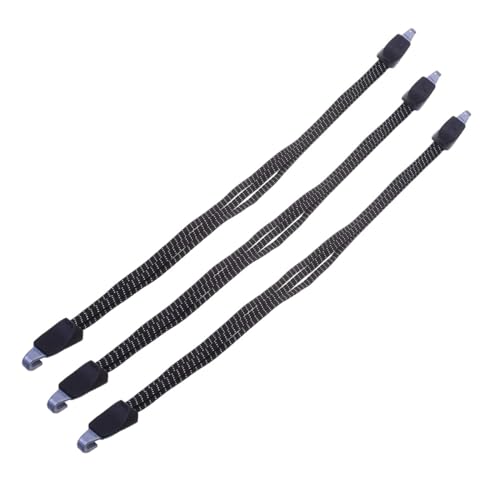 VANZACK 3pcs Shelf Tie Rope Cargo Pannier Seat Carrier Rack Holder Saddle Bag Luggage Rack for Garage Trunk Elastic Band Elastic Rope Adjustable Strap Bungee Cord Elastic Strap Black Nylon