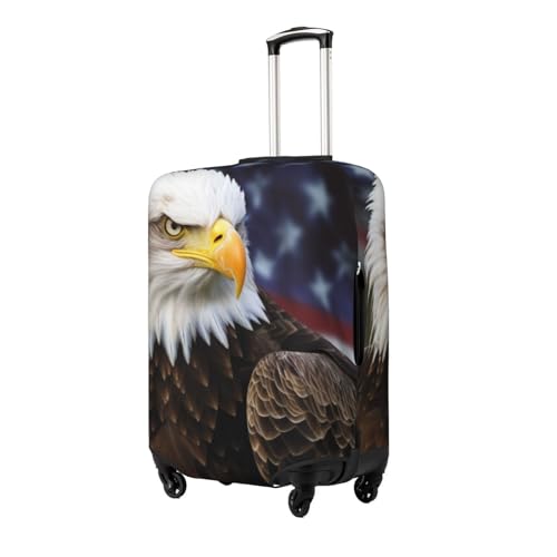 American Bald Eagle Luggage Cover for Suitcase Tsa Approved, Washable Suitcase Protector Fits 18-32 Inch Anti-scratch Suitcase Cover Carry on Luggage Sleeve Travel Baggage Cover2