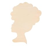 DOITOOL Decorazioni in Legno per Artigianato Fai da Te Sagome di Testa Africana Non Verniciate Pannelli in Plywood Naturale Sicuro per Pittura e Decorazioni Casa per Creatività Familiare