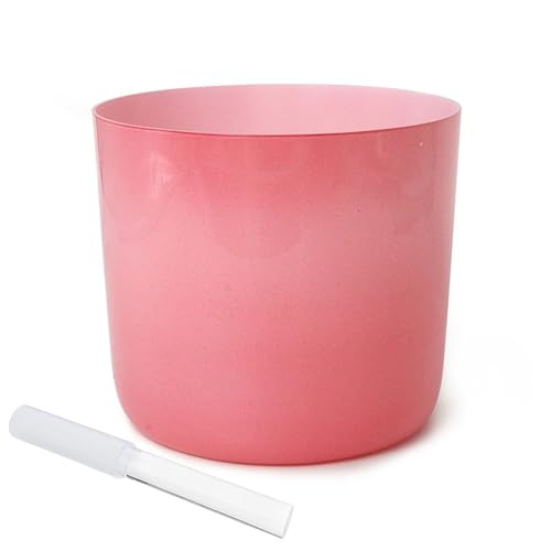 8 Inch Red Alchemy Crystal Singing Bowl, Chakra Bowl Sound Bowl, Gift For Yoga Meditation & Sound Healing, With Free Acrylic Striker & O-ring(D Note)