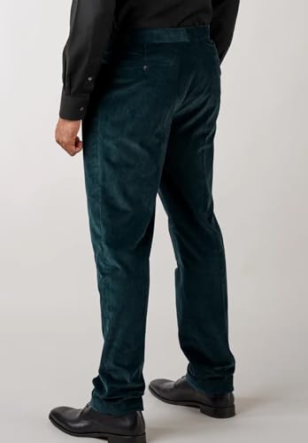 Men's Comfortable Stretch Corduroy Pants Business Casual Straight Leg Pleated Dress Trousers for Men4