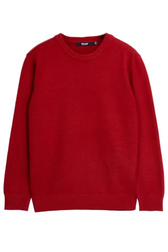 X RAY Boys Crewneck Sweater (XS - XXL) School Uniform Big Boys & Little Kids Youth Crew Neck Long Sleeve Pullover Jester Red X-Small (5)