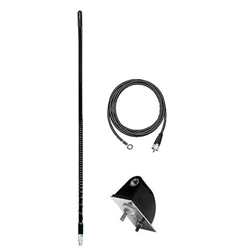 LG3-M2B 3' No Ground Plane Tuneable Tip CB Radio Antenna Kit (Black)