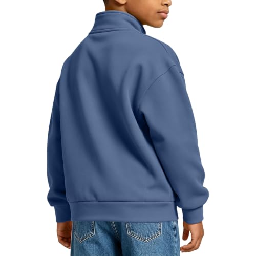 Boys Zip Up Hoodie Stand Collar Kids Sweatshirt Jacket Size 12-14 - image 6