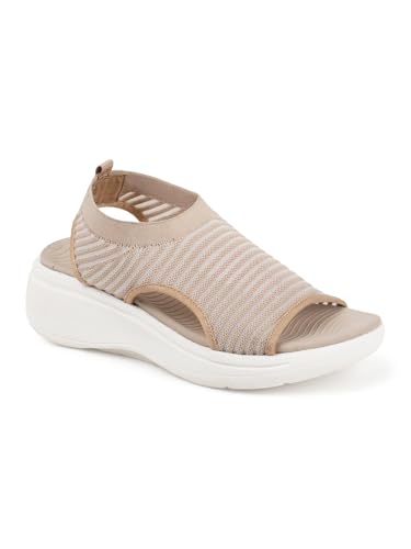 Image of Carlton London Women's Knitted Slip-On Wedge Sandals