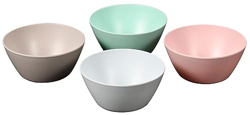 Kesper 32604 / 4er Set Müsli Schalen aus Melamin, Ø 15 x H 7 cm, Obst- & Salatschalen, Salat Schüssel, Joghurt Schale