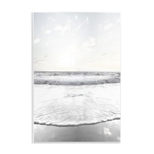 Ocean Waves Shoreline Coastal, 13 x 19 Inch Mounted Print on Wall Plaque