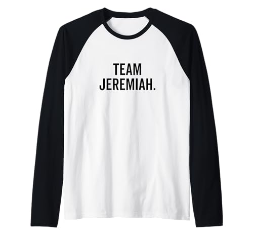 Team jeremiah squadra di supporto maglia con maniche raglan