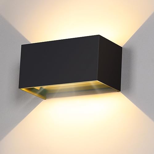 Applique murale LED noire Kingwei 20W blanc chaud 3000K orientable
