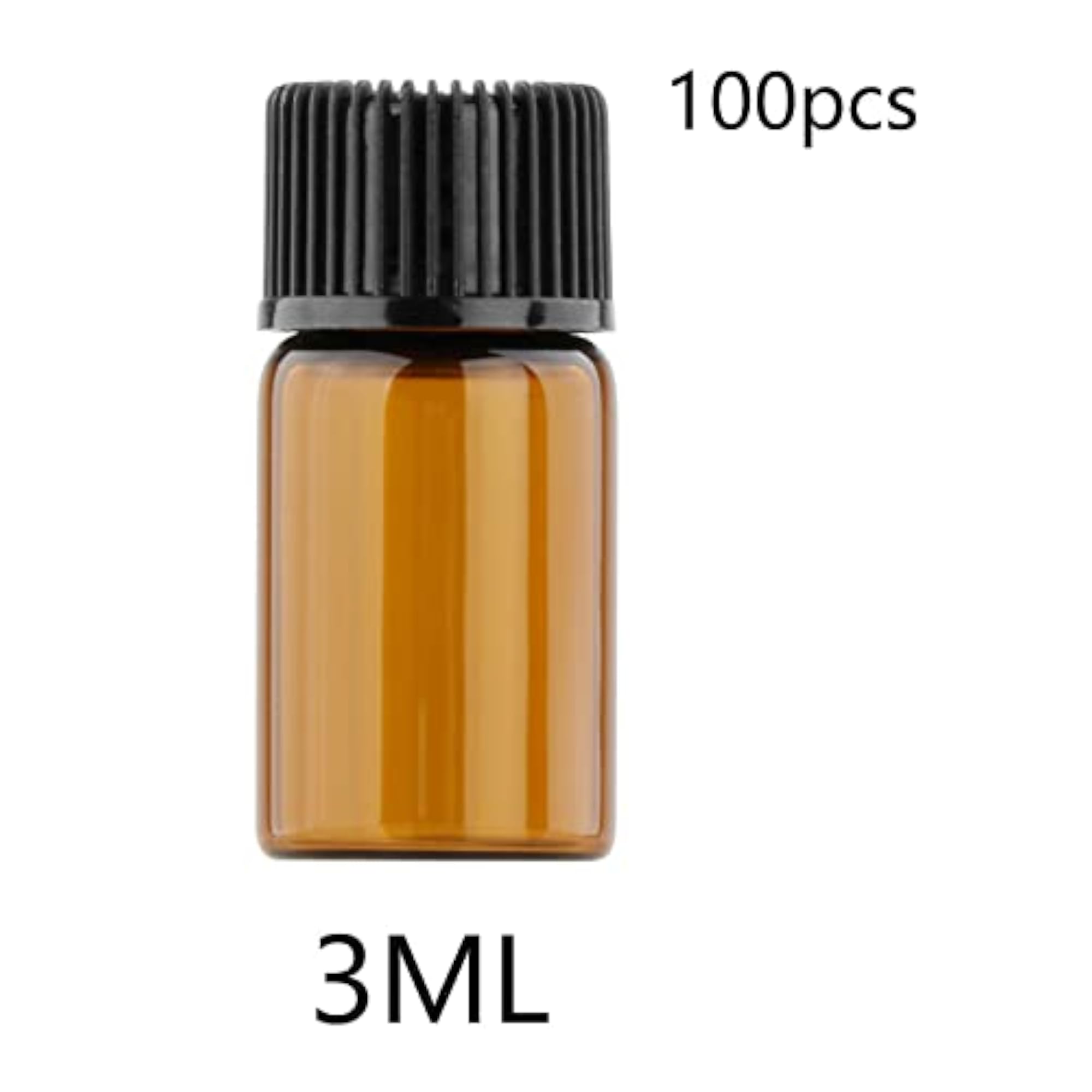 Amber Mini Glass Bottle for Aromatherapy, 50X