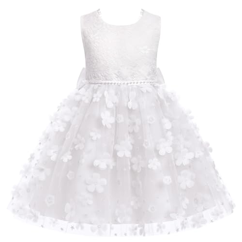 IBTOM CASTLE Toddlers Girls Flower Dress Sleeveless Tutu Dress Princess Birthday Party Round Neck Flower Girl Dress