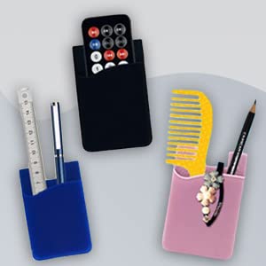 Silicone Phone Card Holder Pocket, Stick On Wallet, Adhesive Credit Card Pouch, Compatible With Iphone & Samsung Galaxy - Red #TOP5