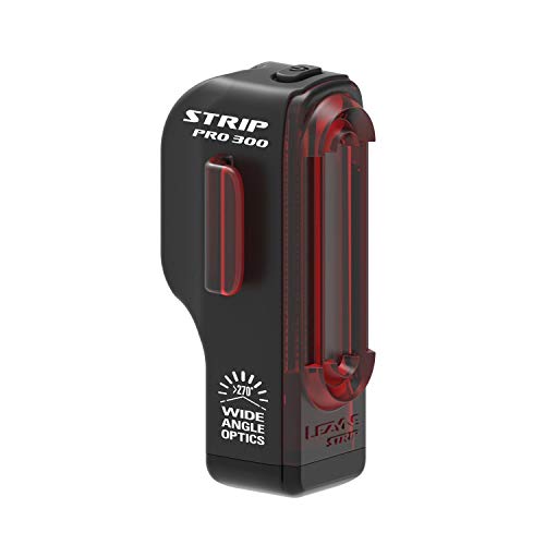 LEZYNE Strip Drive Pro Bicycle Tail Light, 300 Lumens, 53H Runtime, USB Rechargeable, Rear Bike Light, Black