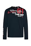 camp david leipzig Label Prints im Used Look, vorne, hinten und am Ärmel