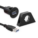 CJMUQHEHH – 2m USB Einbaubuchse USB 3.0, Buchse Auto USB Einbaubuchse 3.