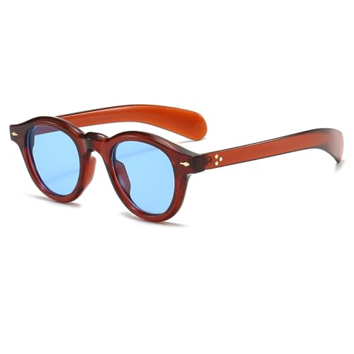 JOVAKIT Trendy Round Sunglasses for Women Men 90s Retro Vintage Classic Fashion Round Frame Sun Glasses Black Shades