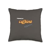 Powered by Caffeine and Chalk Dust - Funny Bouldering Gift Throw Pillow