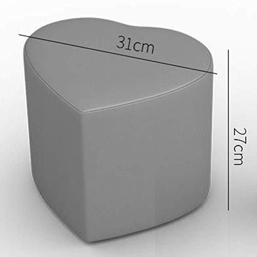 Taburete de madera maciza con diseño de corazón estable y compacto 4