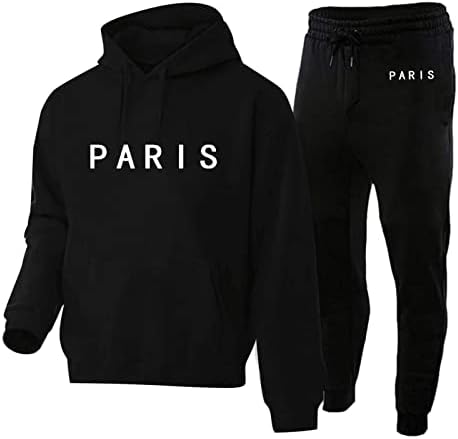 Men's Sweatsuit Tracksuit Hawaiian Shirt Sets Casual Button Down Shirts 2 Piece Summer Beach Outfits Sweat Outfit Sets Gym Sets(Black,X-Large)