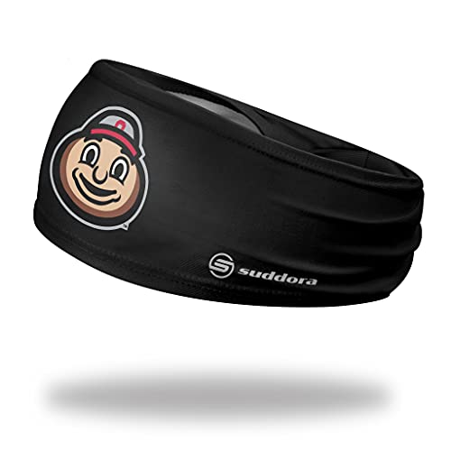 College Non Slip Tapered Headband - College Basketball, Football, Baseball, and Game Day (The Ohio State University Brutus Tapered Headband)