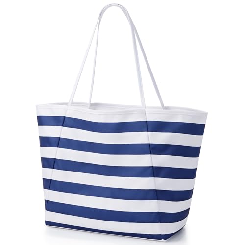 Image of KALIDI Beach Tote Bag Women Large Waterproof Sandproof Shoulder Handbag Packable Grocery Bag Hobo Purse for Picnic Vacation