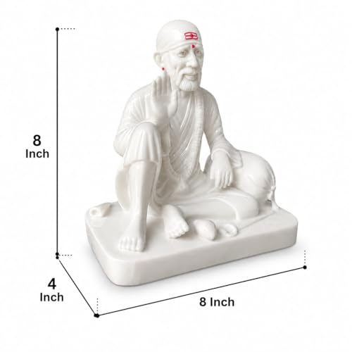 Image of Marble Sai Baba Dwarkamai Blessings Hand for Home and Pooja Room