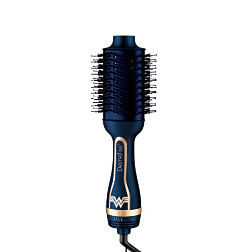 SAINT ALGUE - Cepillo Secador de Pelo DEMELISS Air Brush Wonder Woman - Aparato de Aire Caliente Eléctrico 2en1 para Secar y Estilizar - para Cualquier Tipo de Cabello - Ideal para Crear Volumen Cover