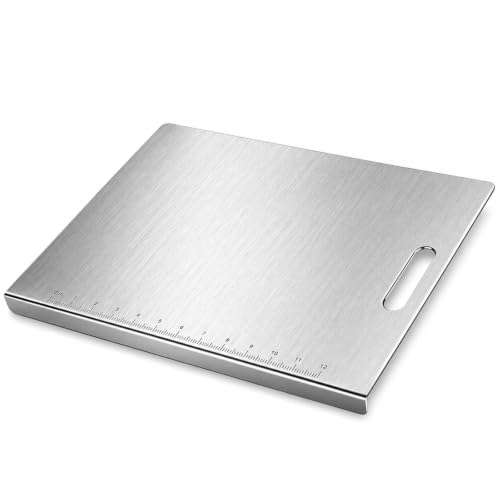 Stainless Steel Cutting Board with Lip
