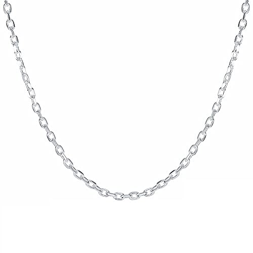 Collier chaîne plate fine femme 2mm le cadeau intemporel avec breloque