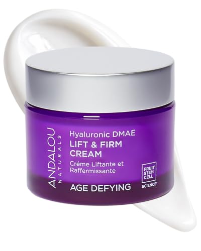 Andalou Naturals Hyaluronic DMAE Lift & Firm Skin Cream | Anti Aging Face Moisturizer with Hyaluronic Acid | Helps Reduce Fine Lines & Wrinkles | 1.7 oz