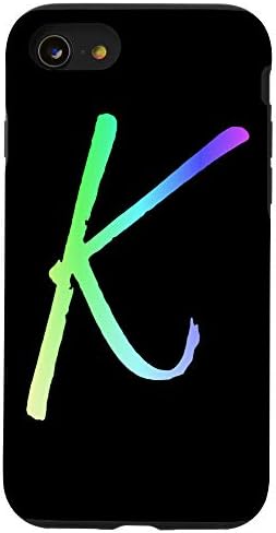 iPhone SE (2020) / 7 / 8 Initial K Phone Case Colorful Rainbow Bright Colors Letter K Case