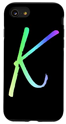 Iphone Se (2020) / 7 / 8 Initial K Phone Case Colorful Rainbow Bright Colors Letter K Case #TOP6