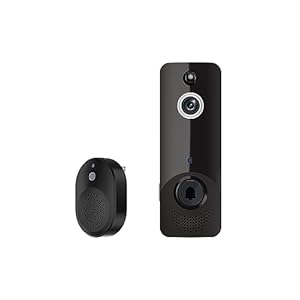 Wireless Video Doorbell Cam, Indoor/Outdoor Surveillance Camera Included Ring Chime, 2-Way Audio, AI Human Detection, Night Vision, Instant Alerts, Live View, Cloud Storage, 2.4G Wi-Fi