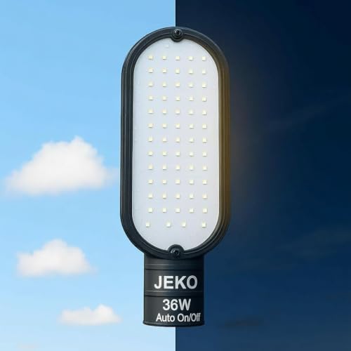 Image of 36W LED Street Light with Auto On /Off Sensor | Dusk to Dawn Outdoor Light | IP65 Waterproof & Dustproof | BIS Approved | Polycarbonate Body | Energy Efficient Street Lamp | Corded Electric