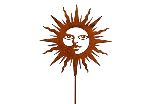 Gartenstecker Sonne aus Edelrost Metall Rost Gartendeko Edelrost...