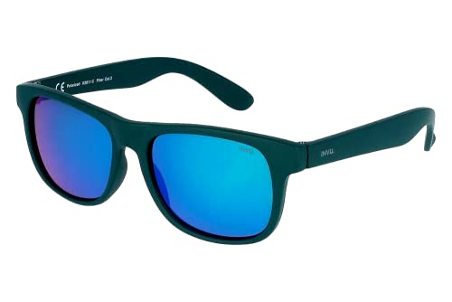 Lunettes de soleil enfant polarisées INVU K2011C vert mat anti éblouissement