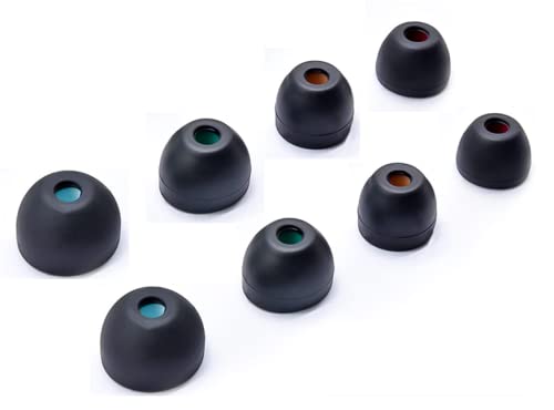 ZotechReplacement Eartips Silicone Earbuds Buds Set for Sony in-Ear Headset WF-1000XM4 WF-1000XM3 MDR-XB50AP XBA-H1 WF-XB700 WF-SP800N. XS/S/M/L, 4 Pair (Black)