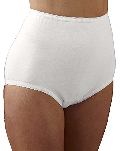 National 100% Cotton Full-Coverage Panties, Gentle Bind-Free Panty in All-Natural Cotton, Perfect for Everyday Comfort, 6-pk