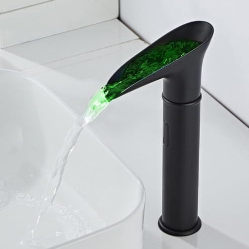 Grifo cascada LED para lavabo moderno con sensor de movimiento 2