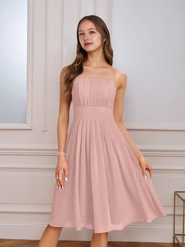 Spaghetti Strap Junior Bridesmaid Dresses Short Flower Girl Dress for Wedding Guest Party Gown4