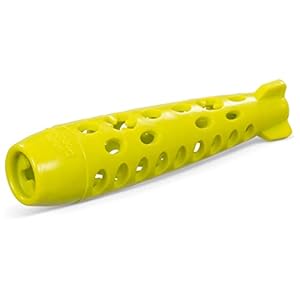 Messy Mutts Totally Pooched Stuff'n Chew Rocket Stick | Green | 10" x 2.5" Fillable Dog Toy | Interactive Treat Holding TPR Toy for Dog Messy Mutts Totally Pooched Stuffn Chew Rocket Stick Green 10 x 25 Fillable Dog Toy Interactive Treat Holding TPR Toy for Dog