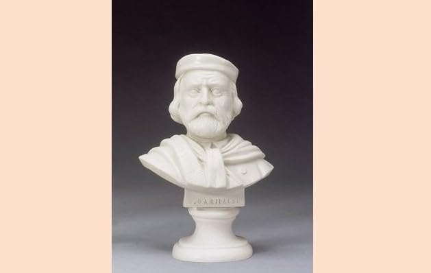 Generico ArteSacraCaravaggio - Escultura busto de Giuseppe Garibaldi de 16 cm (6,29 pulgadas) en polvo de alabastro, producción artesanal, fabricado en Italia