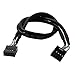 9pin USB Header 1 to 2 Extension Card USB 2.0 Splitter Cable Connector for Motherboard