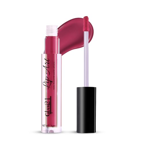 Image of Glam21 Lip Art Non-Transfer Matte Liquid Lipstick | Lightweight, Long-Lasting | Waterproof & Smudge-Proof Lip Colour | Intense Pigment | 3gm -Pink Spore-08