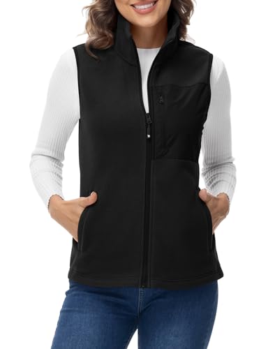 Rdruko Women's Fleece Vest Lightweight Warm Outerwear
