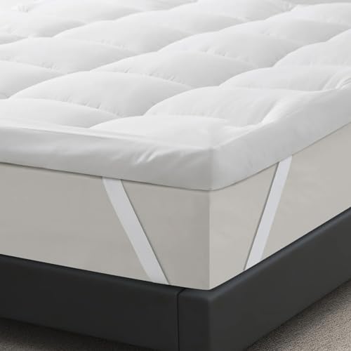Image of Linenwalas Premium Microfiber Topper for Most Comfortable Hotel Bed Feel - 2 inch+ Luxuriously Thick, 4000 GSM Baffle Box Design Mattress Padding for Double /King Size Bed (6 x 6.5ft, 72 inchx78 inch)