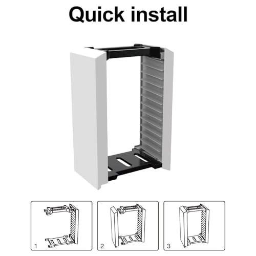 Ieron Premium Game Storage Tower Stand Game Box Rack de Almacenamiento para PlayStation 5, Soporte Universal para Torre de Almacenamiento de Juegos - imagen 4