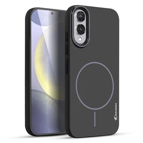 Image of KARWAN?Magnetic Ultra Slim-Fit Back Case Cover for Samsung Galaxy S25 Edge |Hard PC Case Cover| Ultra-Thin & Light Weight with [Ultra Premium Feel] Case for Samsung Galaxy S25 Edge(6.2 inch)(Black)